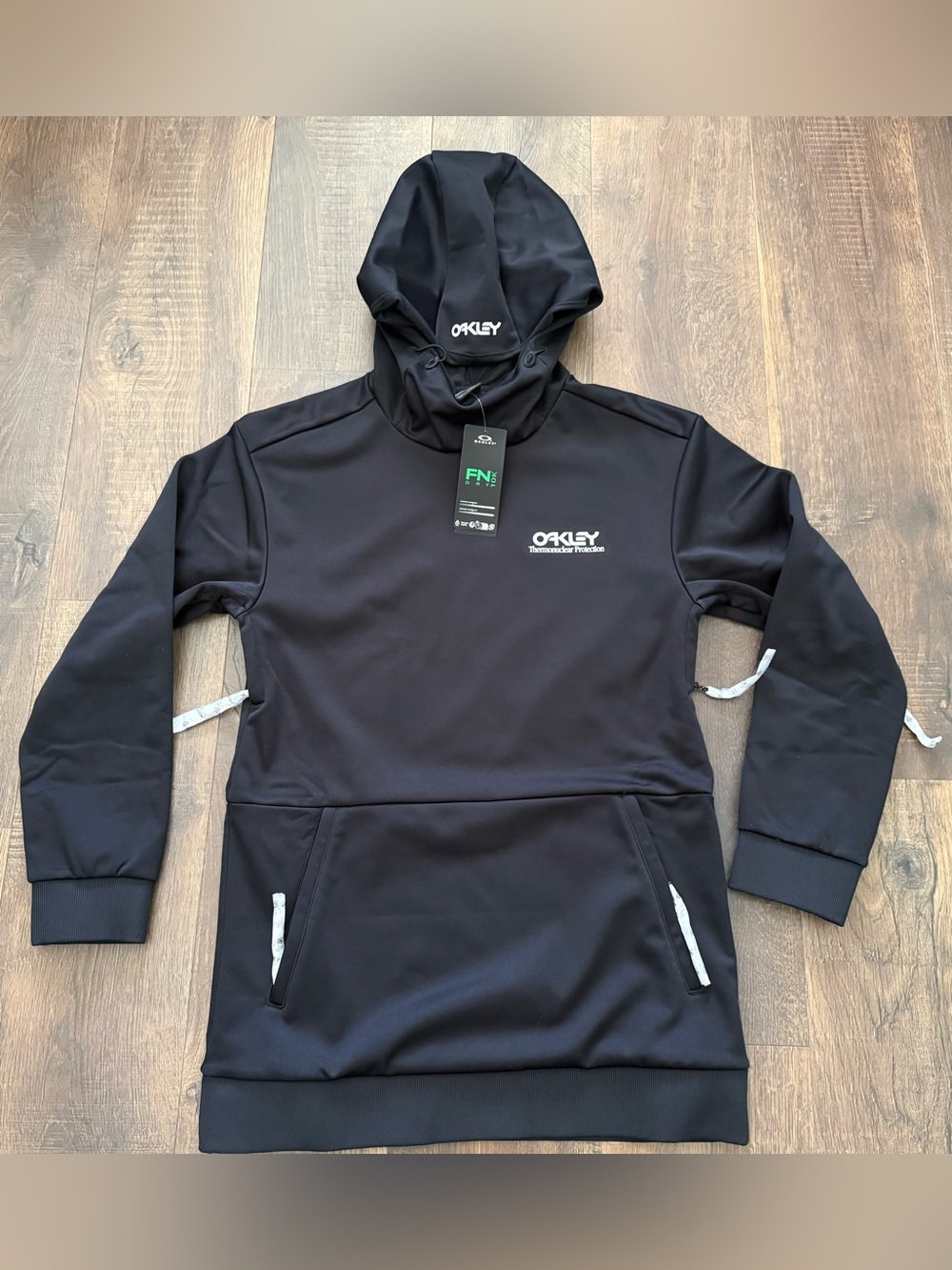 Oakley FN Dry Softshell Hoodie - Blackout - Snowboard Pullover Mens S - NWT